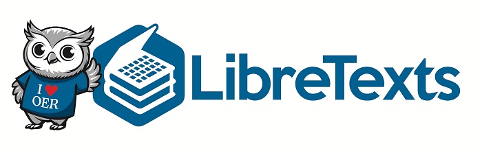 Benny the Owl leaning on the LibreTexts logo